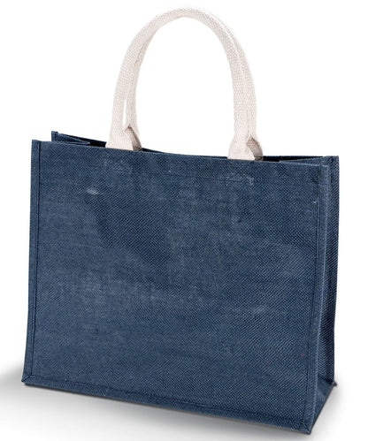 KiMood Jute beach bag KI011 - Midnight Blue One size - Customisable Bags