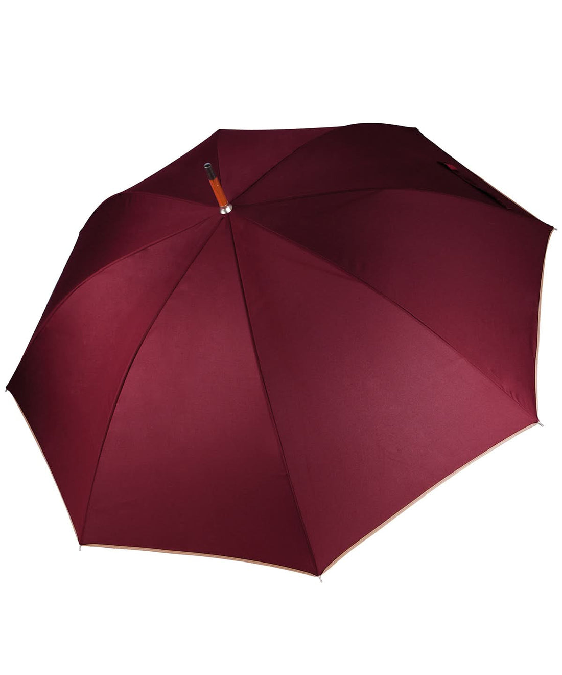 KiMood Auto open wooden umbrella KI020 - Burgundy Beige One size - Customisable Umbrellas