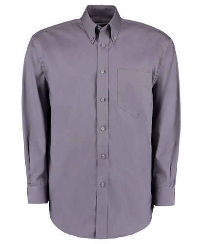 Kustom Kit Corporate Oxford Shirt Long Sleeve KK105 - Charcoal - Customisable Shirts