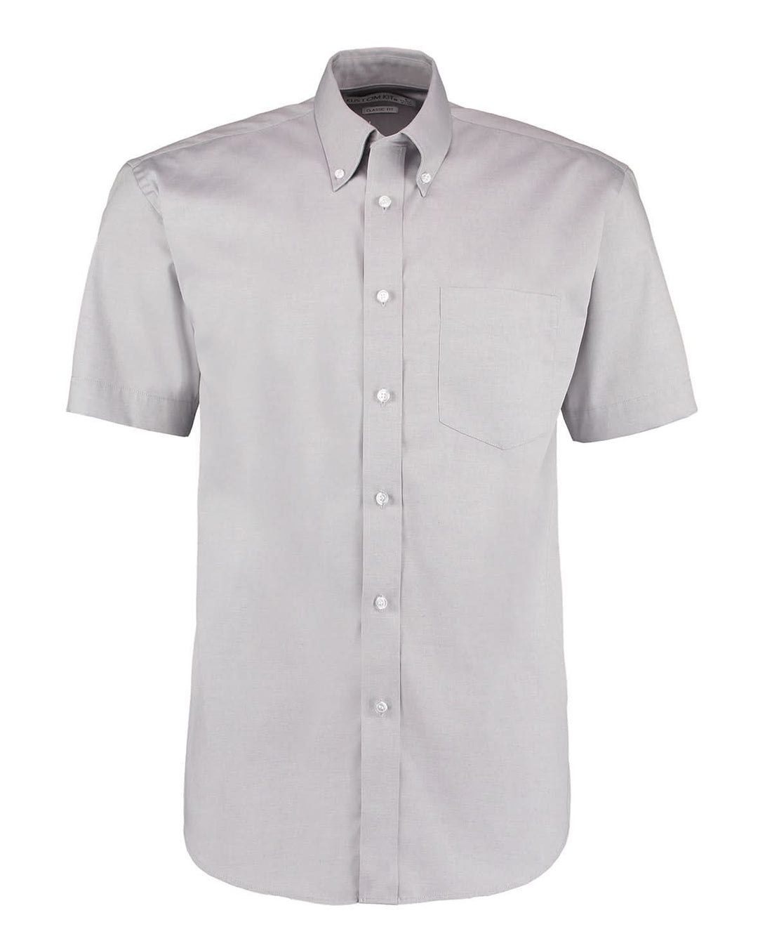 Kustom Kit Corporate Oxford shirt short sleeved classic fit Silver Grey KK109 - Silver Grey - Customisable Shirts