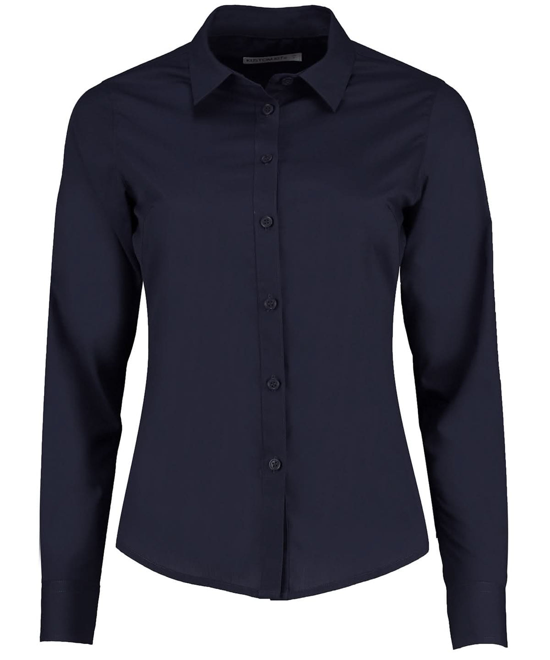 Kustom Kit Womens poplin shirt long sleeve KK242 - Dark Navy - Customisable Shirts