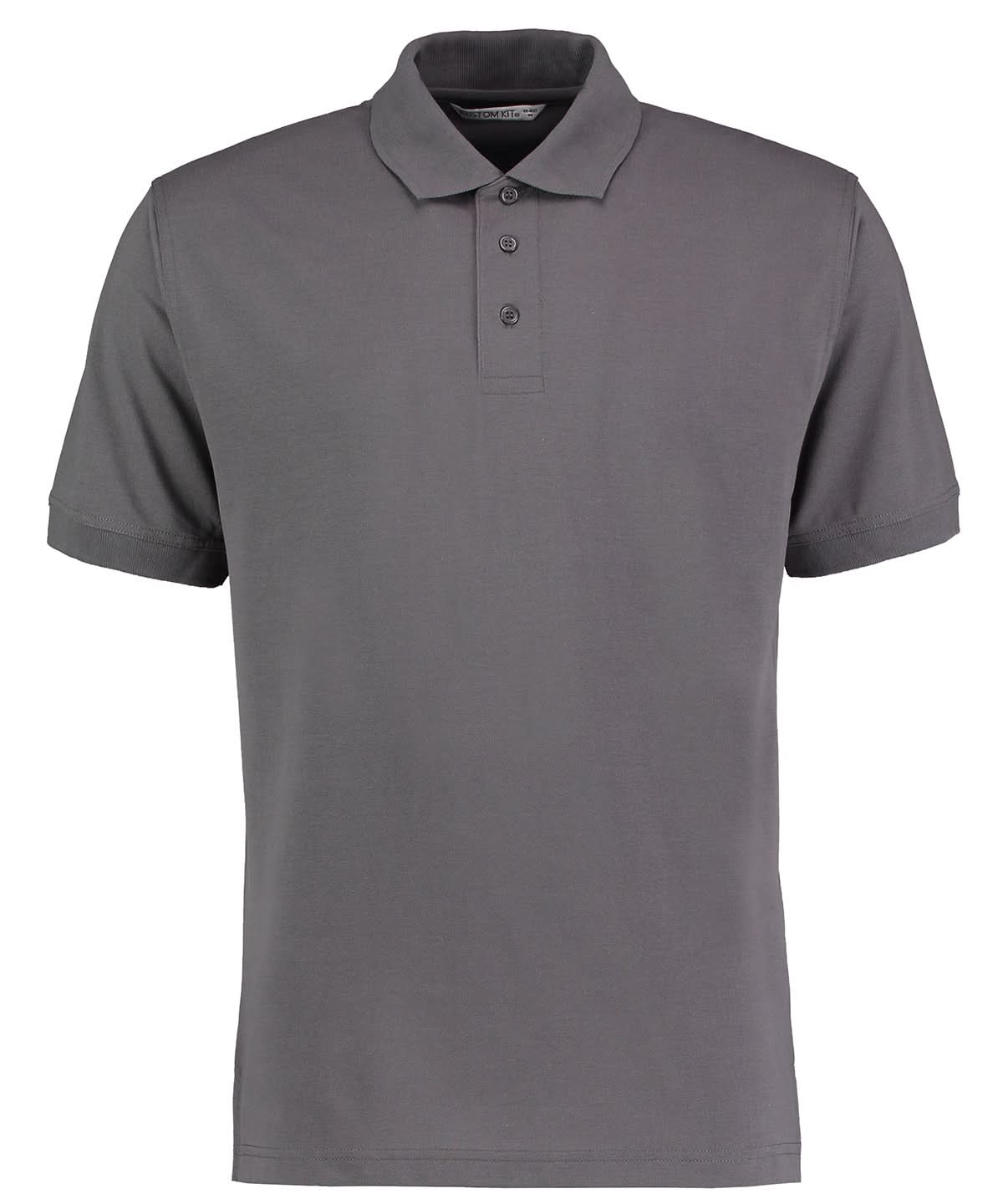 Kustom Kit Klassic polo with Superwash 60C classic fit Charcoal KK403 - Charcoal - Customisable Polos