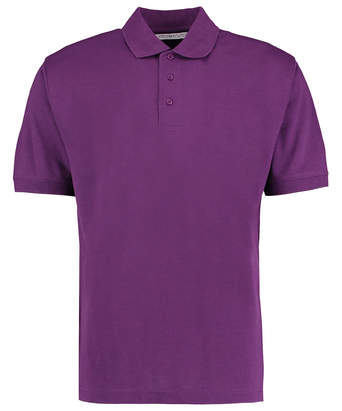 Kustom Kit Klassic polo with Superwash 60C classic fit Dark Purple KK403 - Dark Purple - Customisable Polos