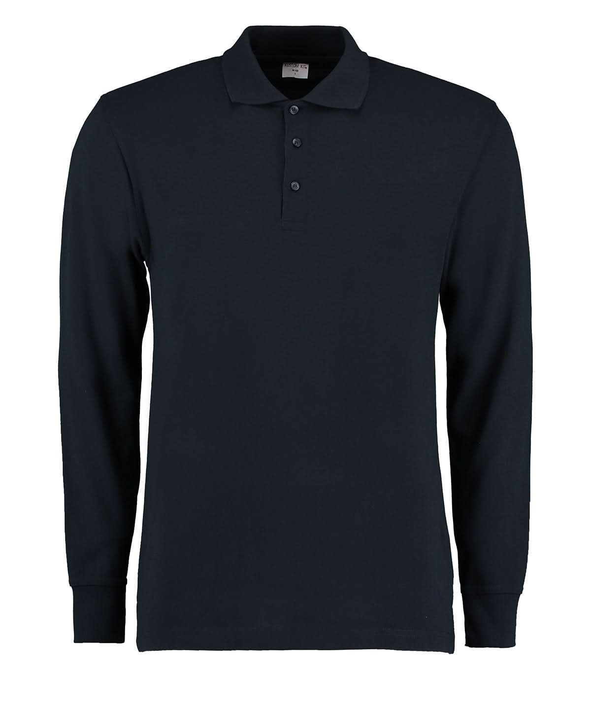Kustom Kit Piqu polo long sleeved classic fit KK430 - Navy - Customisable Polos