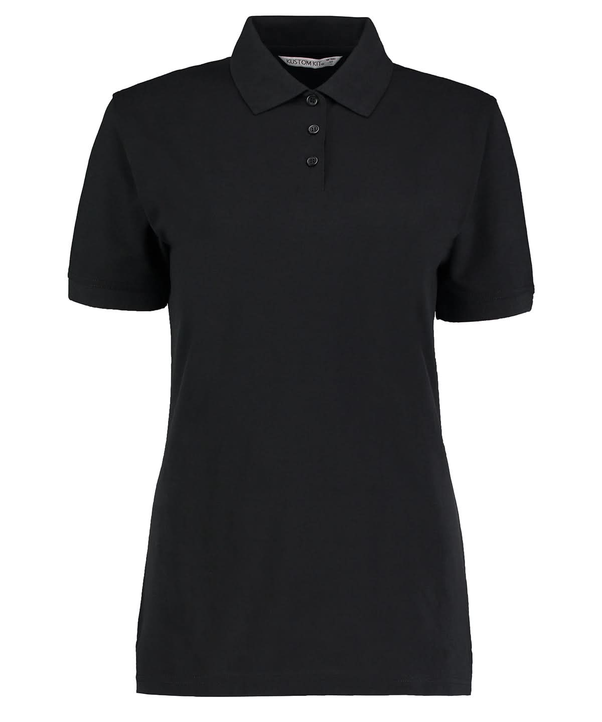 Kustom Kit Klassic polo womens with Superwash 60C classic fit Black KK703 - Black - Customisable Polos