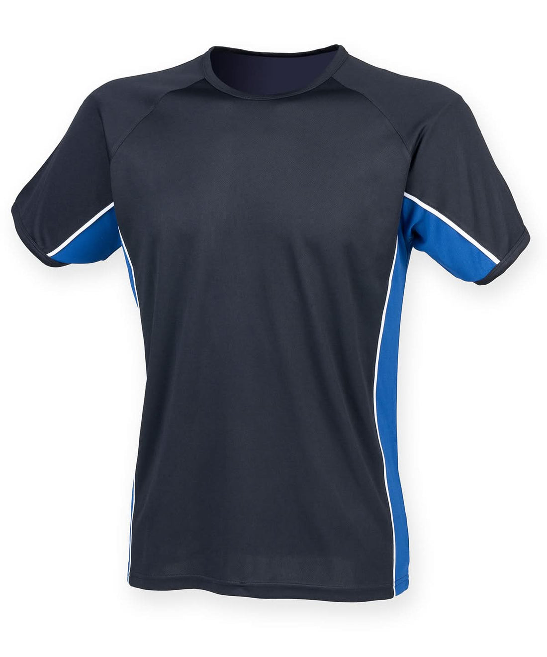 Finden &amp; Hales Finden Hales Kids performance panel t shirt LV242 - Navy Royal White - Customisable T-Shirts