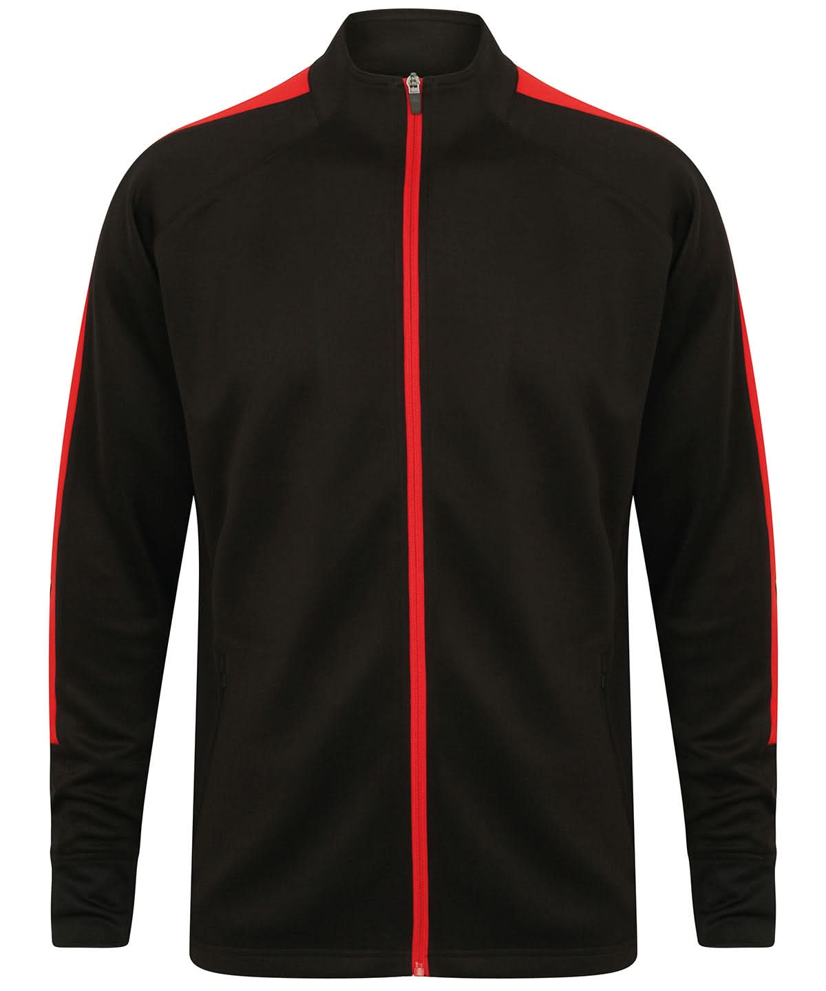 Finden &amp; Hales Finden Hales Knitted tracksuit top Blackred LV871 - Blackred - Customisable Trackwear