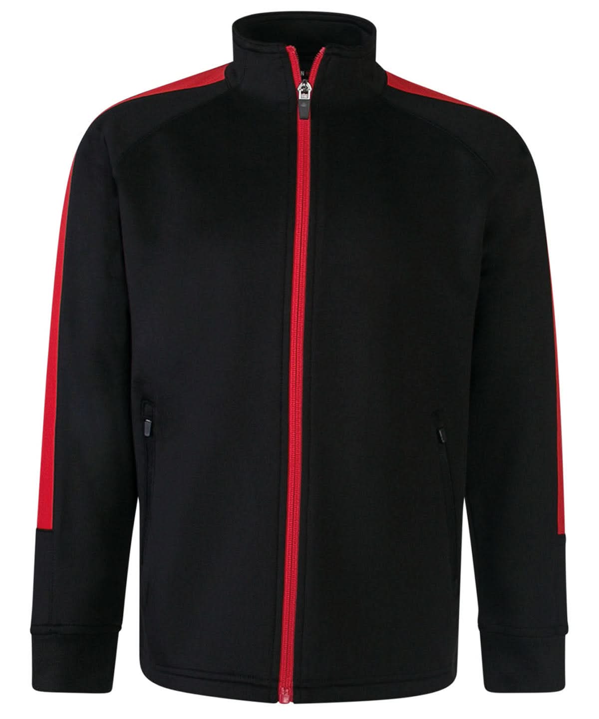 Finden &amp; Hales Finden Hales Kids knitted tracksuit top LV873 - Black Red - Customisable Trackwear