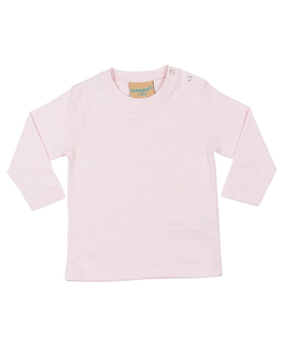 Larkwood Long Sleeved T Shirt LW21T - Pale Pink - Customisable T-Shirts