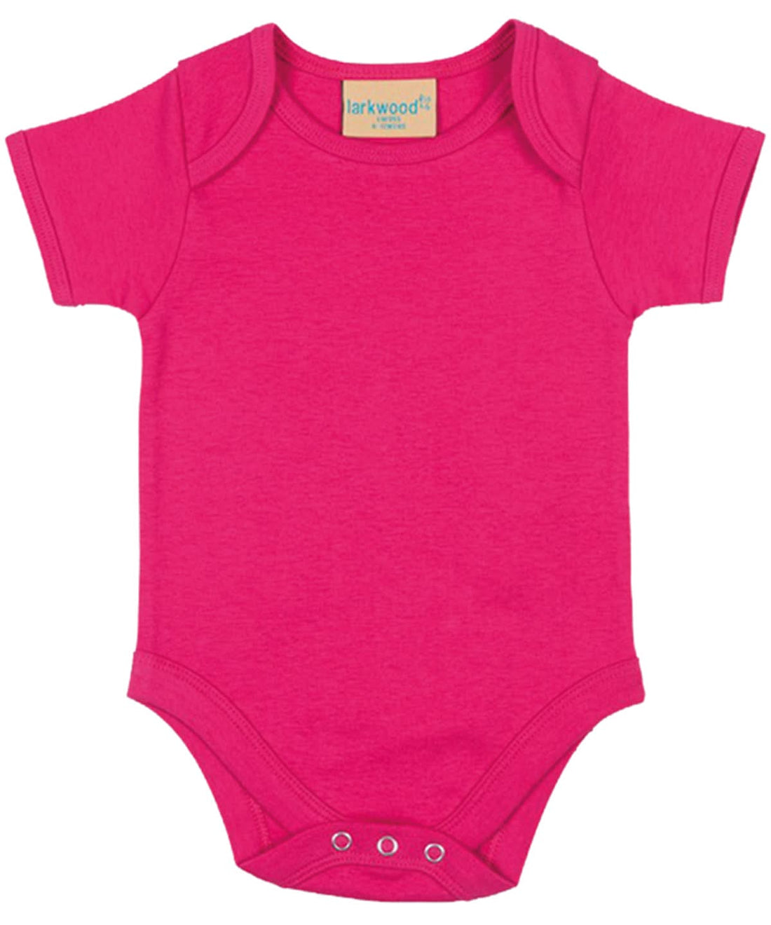 Larkwood Short Sleeved Bodysuit With Envelope Neck Opening LW55T - Fuchsia - Customisable Bodysuits