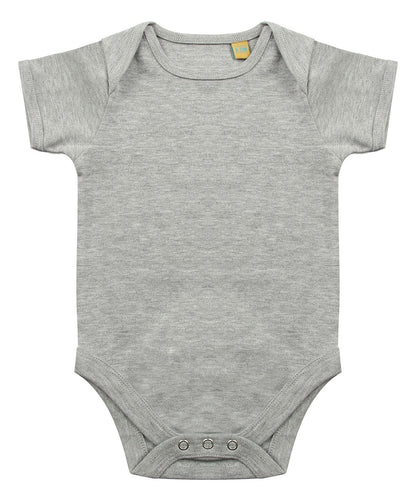 Larkwood Short Sleeved Bodysuit With Envelope Neck Opening LW55T - Heather Grey - Customisable Bodysuits