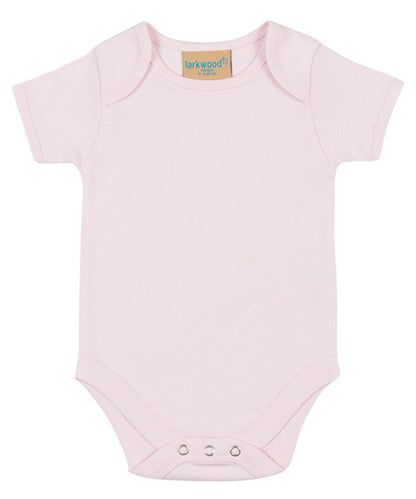 Larkwood Short Sleeved Bodysuit With Envelope Neck Opening LW55T - Pale Pink - Customisable Bodysuits