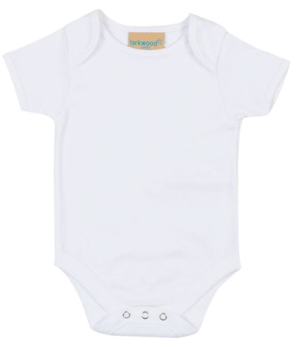 Larkwood Short Sleeved Bodysuit With Envelope Neck Opening LW55T - White - Customisable Bodysuits