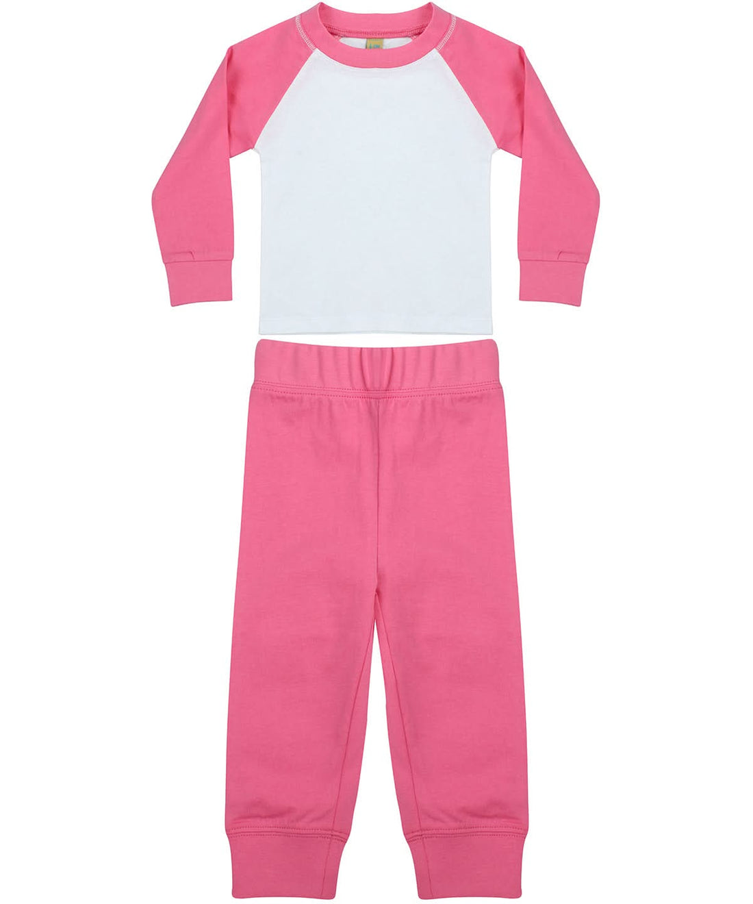 Larkwood ChildrenS Pyjamas LW71T - Candyfloss Pink White - Customisable Pyjamas