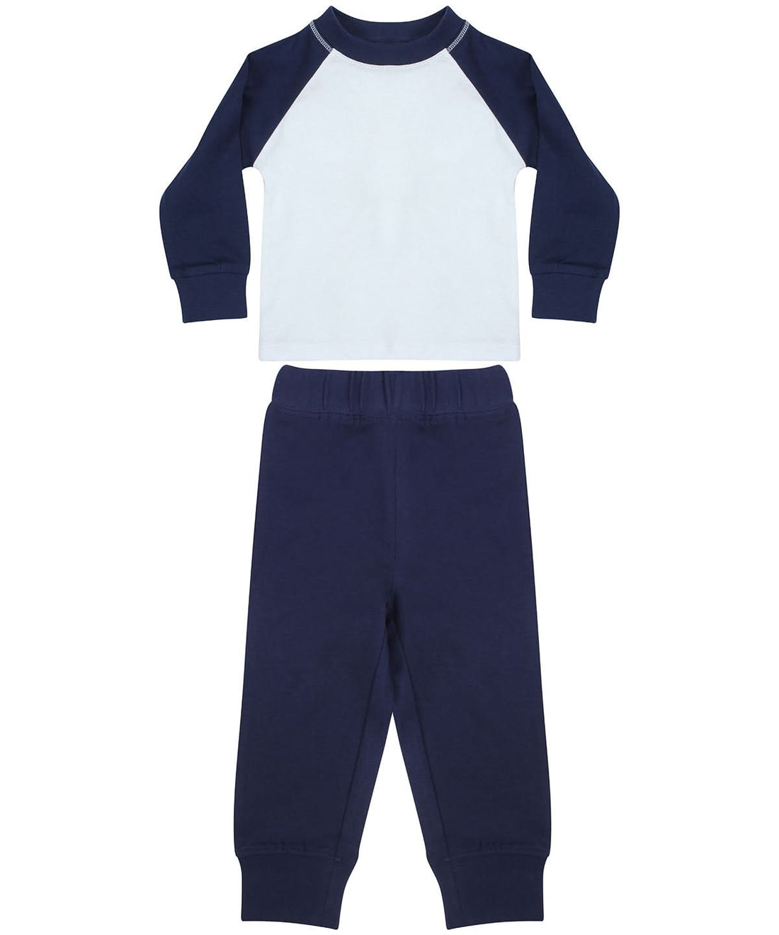 Larkwood ChildrenS Pyjamas LW71T - Navy White - Customisable Pyjamas