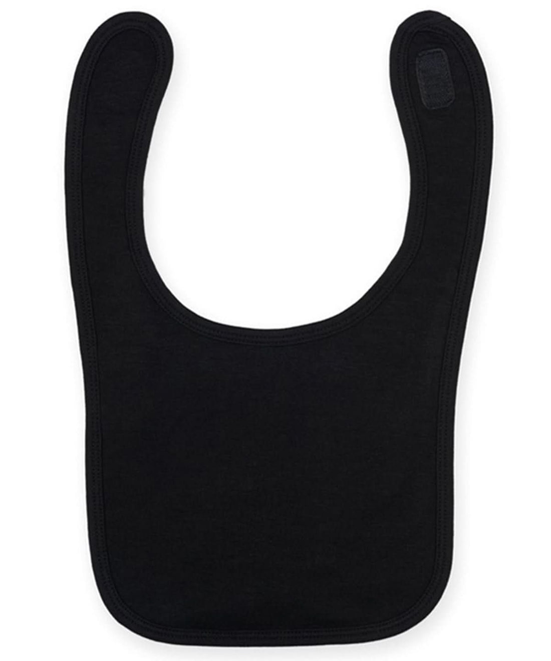 Larkwood Plain And Contrast Bib LW82T - Black One size - Customisable Bibs