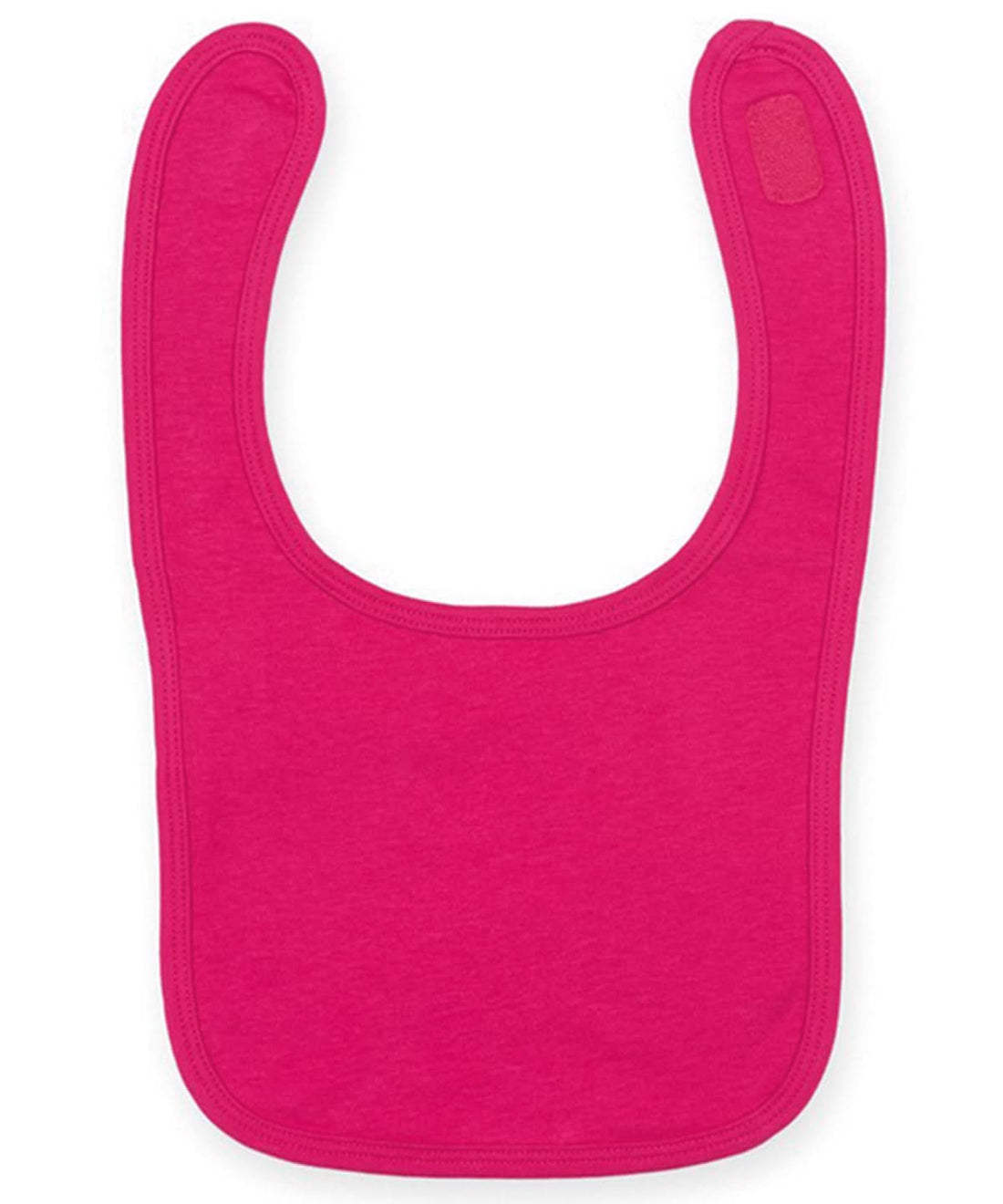 Larkwood Plain And Contrast Bib LW82T - Fuchsia One size - Customisable Bibs