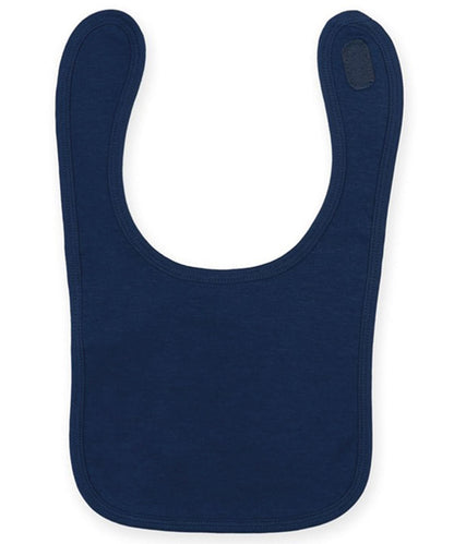 Larkwood Plain And Contrast Bib LW82T - Navy One size - Customisable Bibs