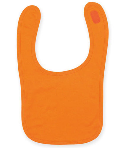 Larkwood Plain And Contrast Bib LW82T - Orange One size - Customisable Bibs