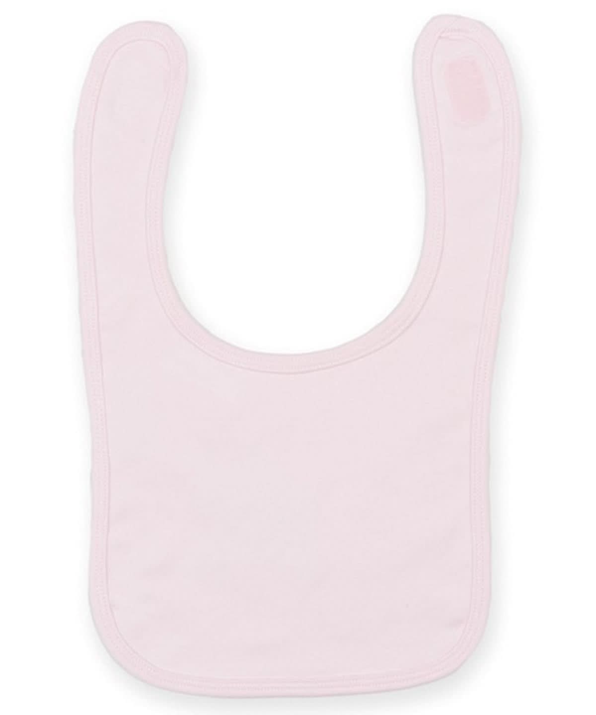 Larkwood Plain And Contrast Bib LW82T - Pale Pink One size - Customisable Bibs