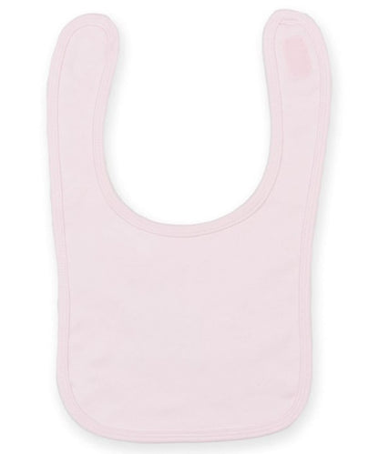 Larkwood Plain And Contrast Bib LW82T - Pale Pink One size - Customisable Bibs