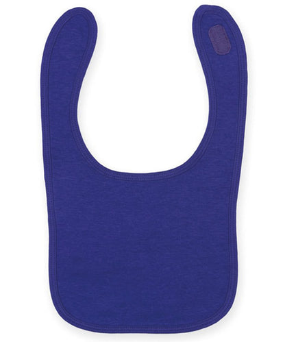 Larkwood Plain And Contrast Bib LW82T - Purple One size - Customisable Bibs