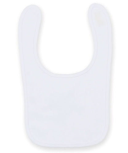 Larkwood Plain And Contrast Bib LW82T - White One size - Customisable Bibs