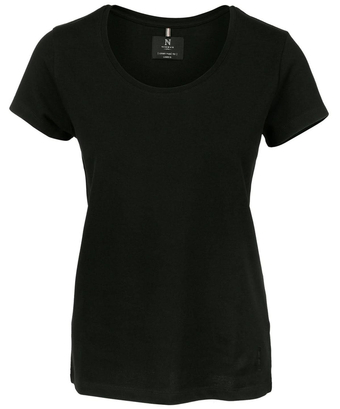 Nimbus Womens Danbury the piqu tee NB72F - Black - Customisable T-Shirts