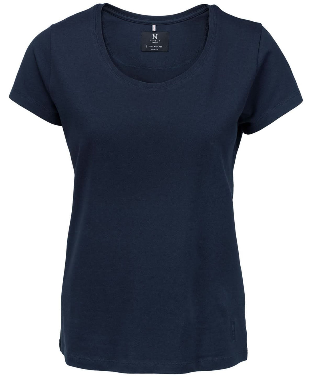 Nimbus Womens Danbury the piqu tee NB72F - Navy - Customisable T-Shirts