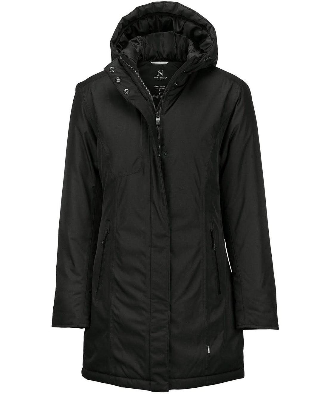 Nimbus Womens Mapleton urban tech parka jacket NB77F - Black - Customisable Jackets