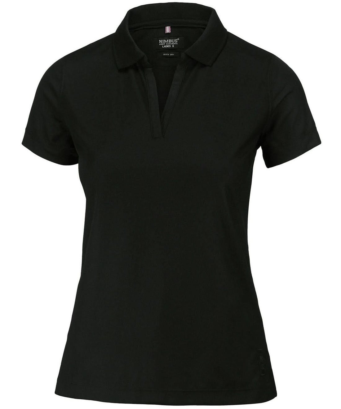 Nimbus Womens Clearwater quick dry performance polo NB86F - Black - Customisable Polos