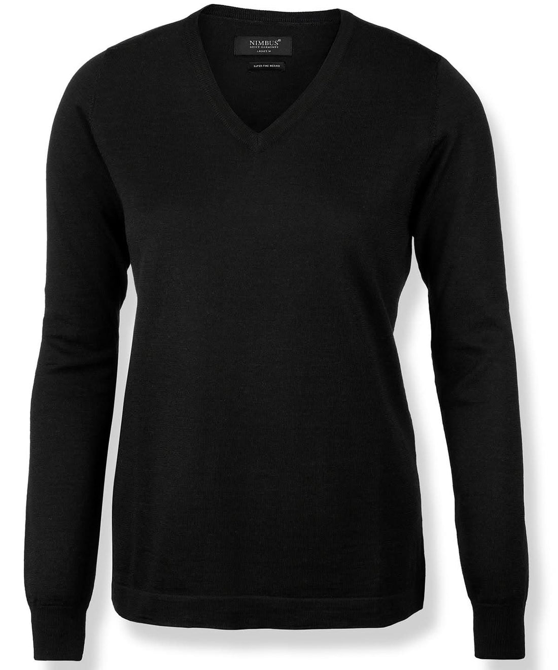 Nimbus Womens Ashbury classy luxury merino blend NB92F - Black - Customisable Knitted Jumpers