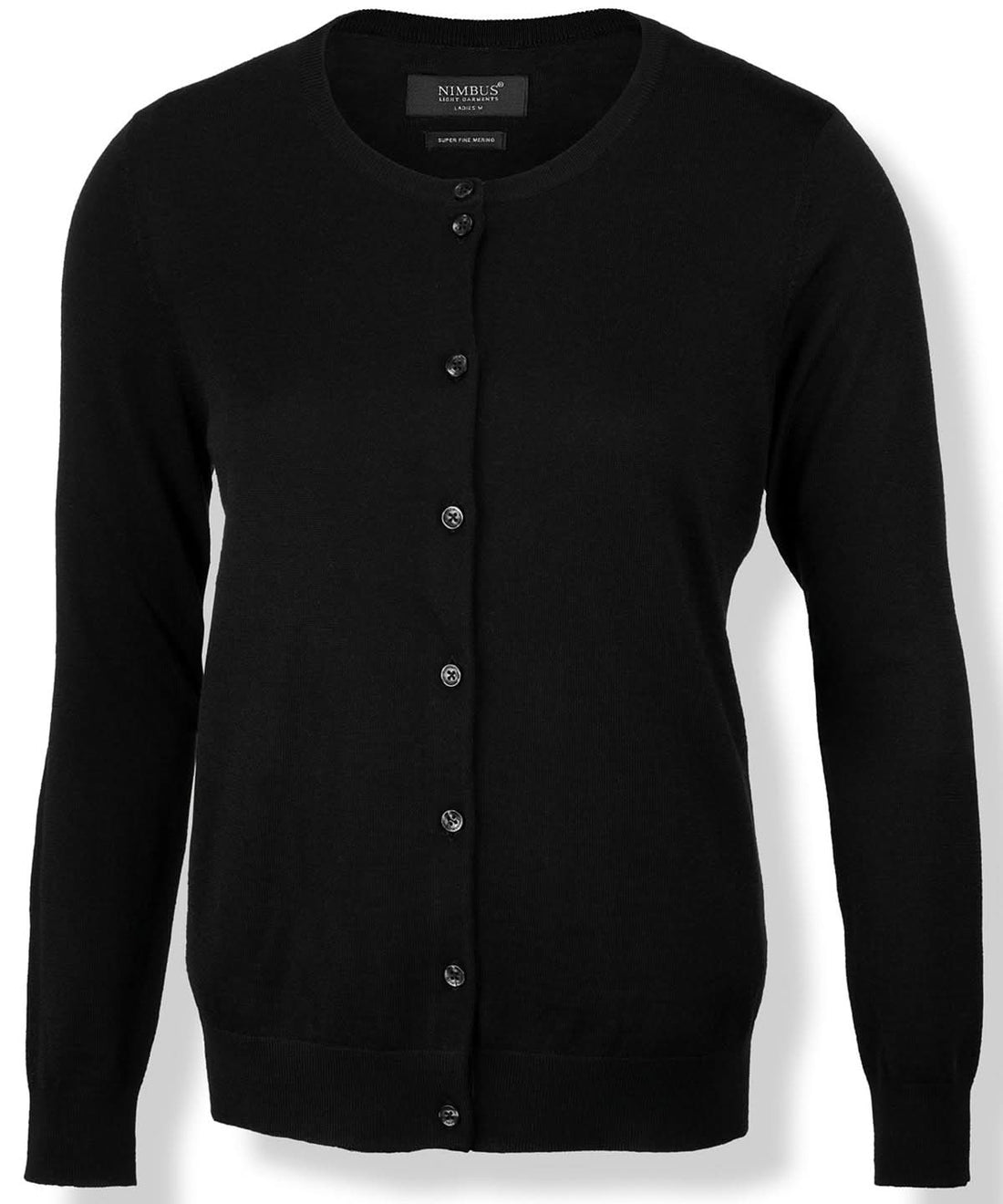 Nimbus Womens Phoenix luxurious merino blend cardigan NB93F - Black - Customisable Cardigans