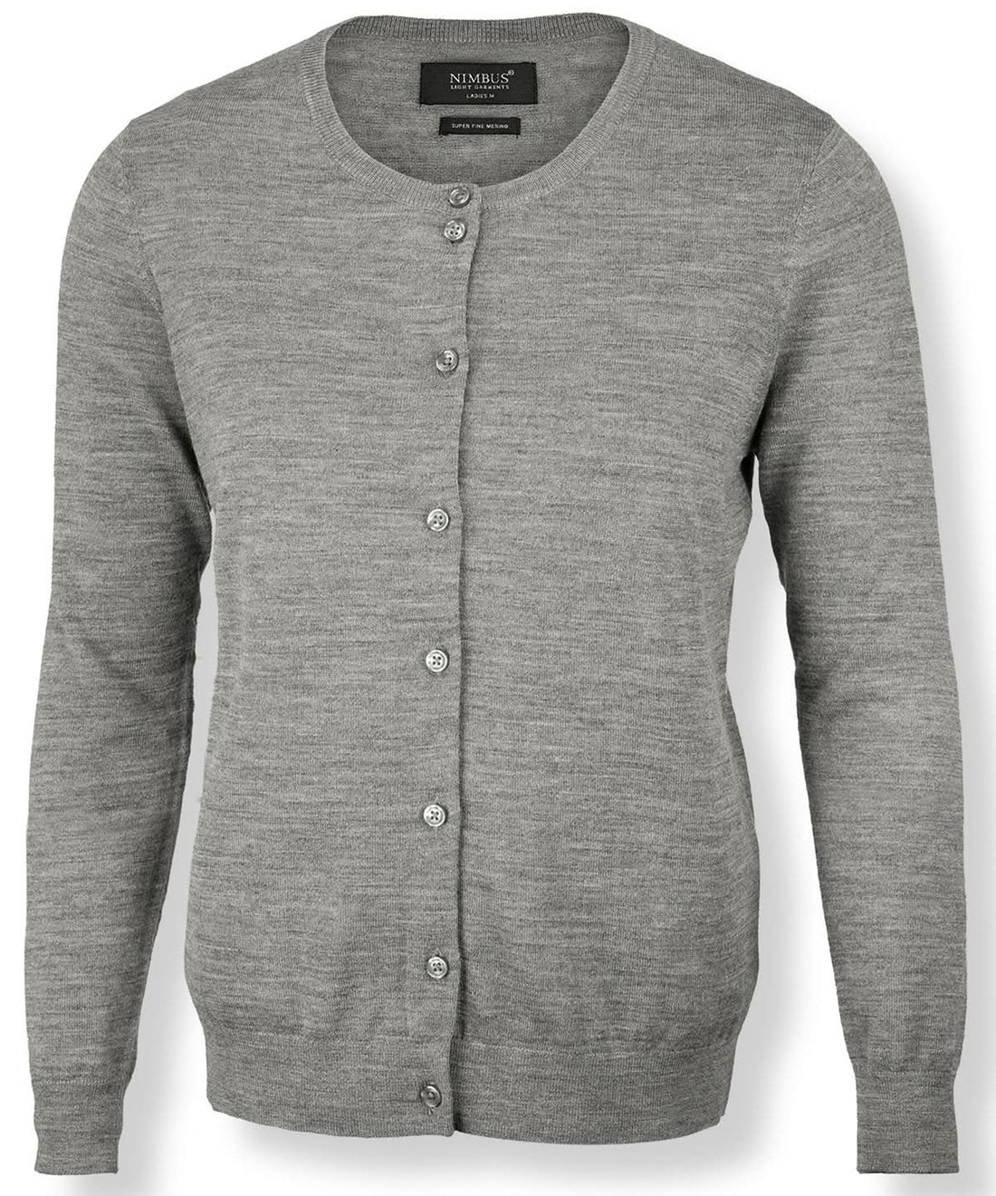 Nimbus Womens Phoenix luxurious merino blend cardigan NB93F - Grey Melange - Customisable Cardigans