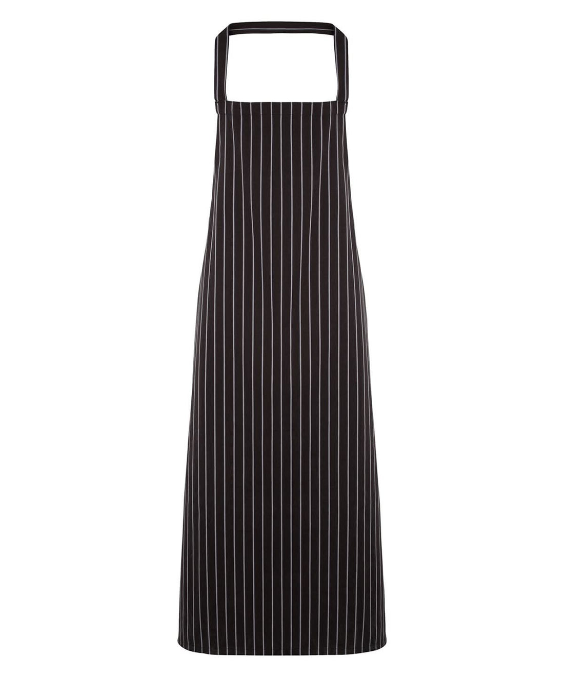 Premier Striped bib apron PR110 - Black Grey One size - Customisable Apron