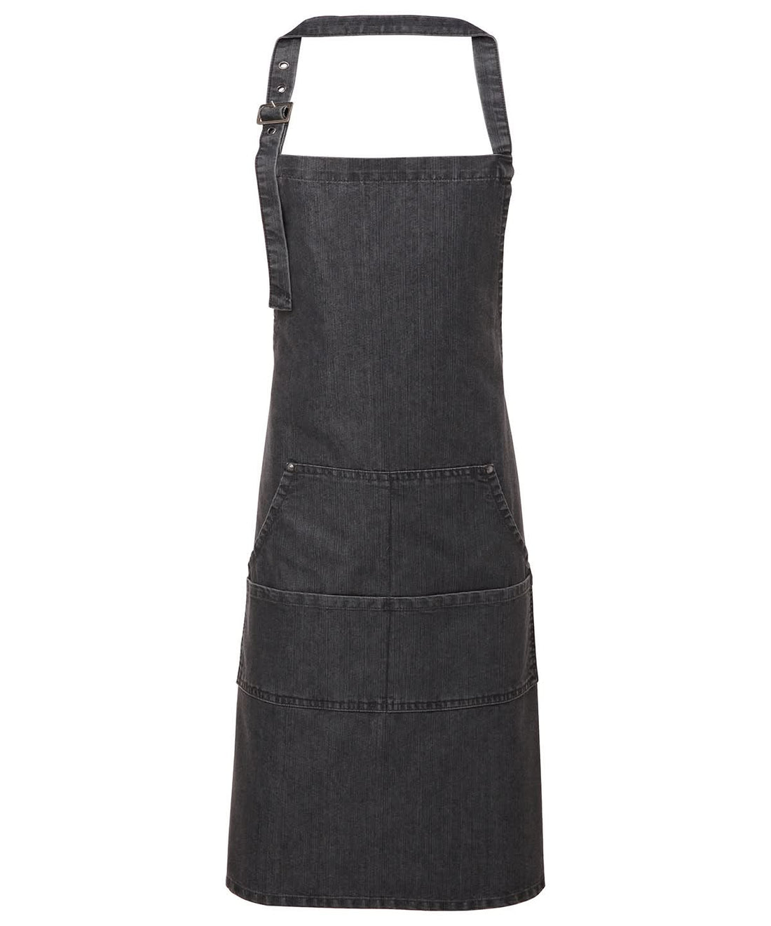 Premier Jeans stitch bib apron PR126 - Black Denim One size - Customisable Apron