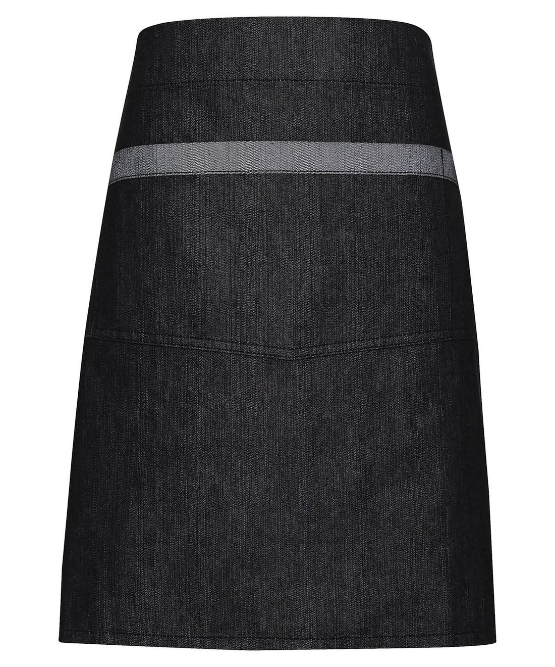 Premier Domain contrast denim waist apron PR128 - Black Denim One size - Customisable Apron