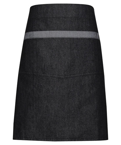 Premier Domain contrast denim waist apron PR128 - Black Denim One size - Customisable Apron