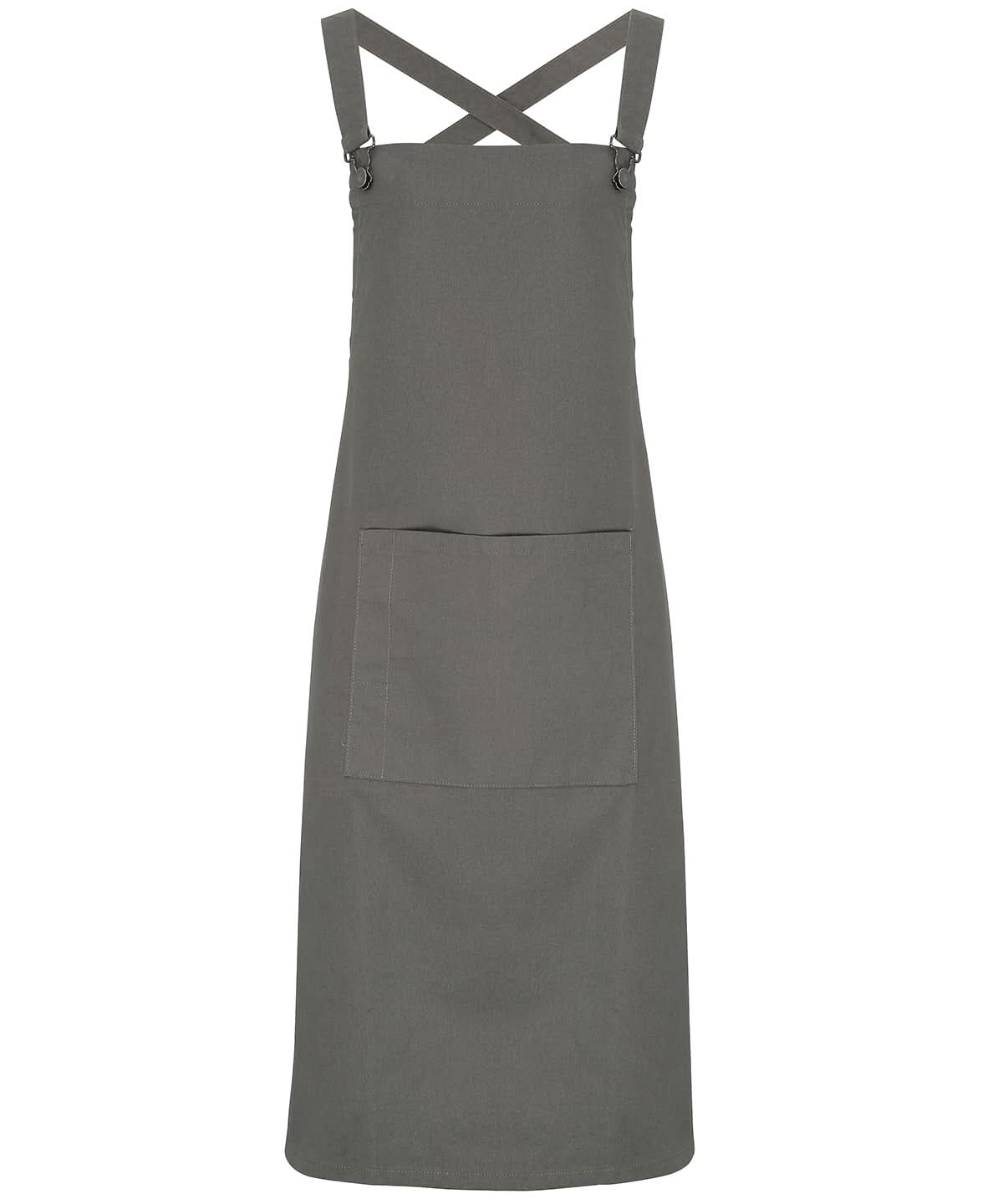 Premier Cross back barista bib apron PR129 - Dark Grey One size - Customisable Apron