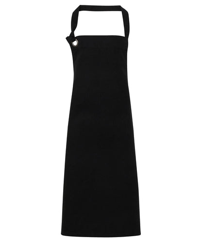 Premier Calibre heavy cotton canvas bib apron PR130 - Black One size - Customisable Apron
