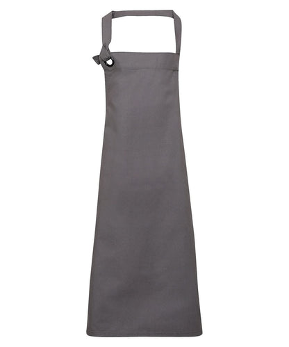 Premier Calibre heavy cotton canvas bib apron PR130 - Dark Grey One size - Customisable Apron
