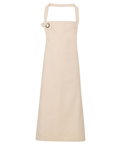 Premier Calibre heavy cotton canvas bib apron PR130 - Natural One size - Customisable Apron