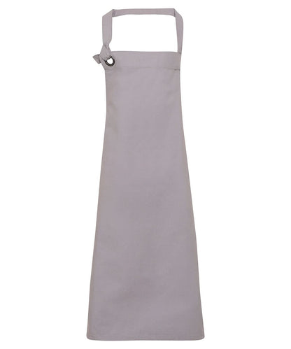 Premier Calibre heavy cotton canvas bib apron PR130 - Silver One size - Customisable Apron