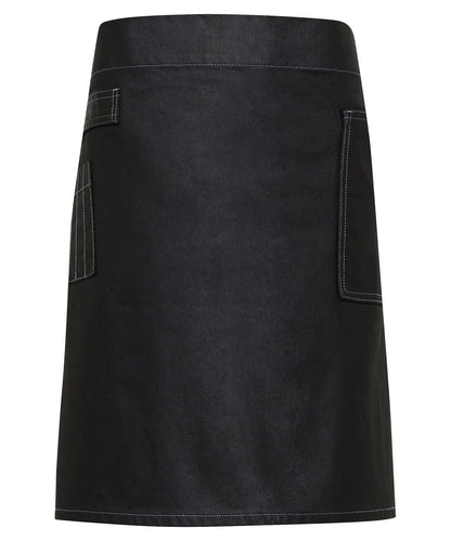 Premier Division waxed look denim waist apron PR135 - Black Denim One size - Customisable Apron