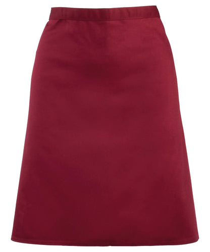 Premier Colours mid length apron PR151 - Burgundy One size - Customisable Apron