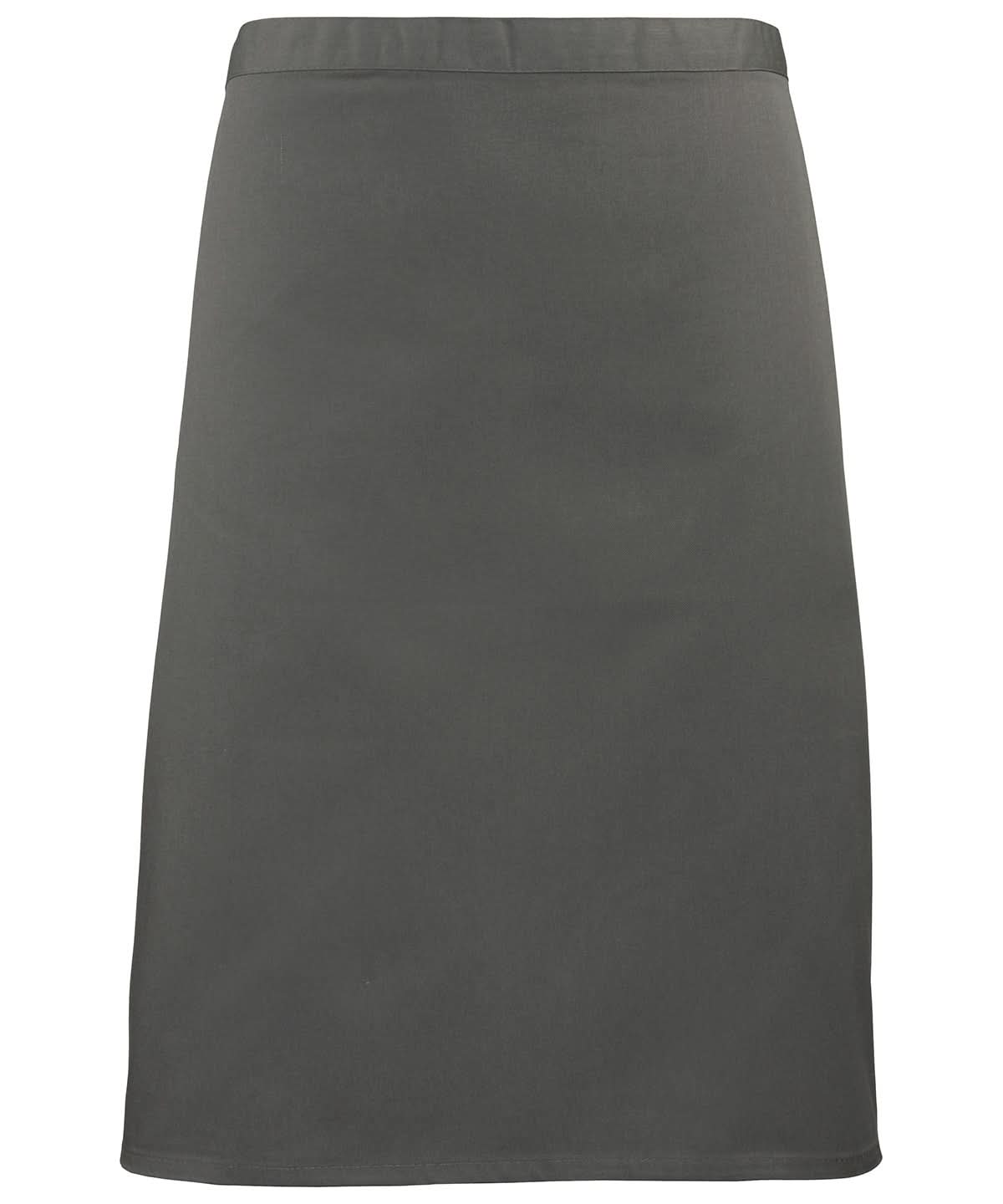 Premier Colours mid length apron PR151 - Dark Grey One size - Customisable Apron