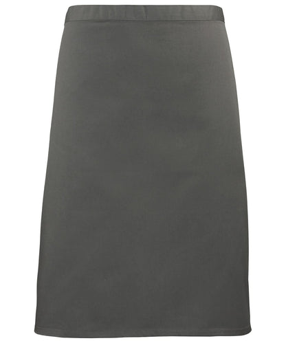 Premier Colours mid length apron PR151 - Dark Grey One size - Customisable Apron