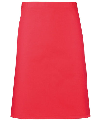 Premier Colours mid length apron PR151 - Strawberry Red One size - Customisable Apron