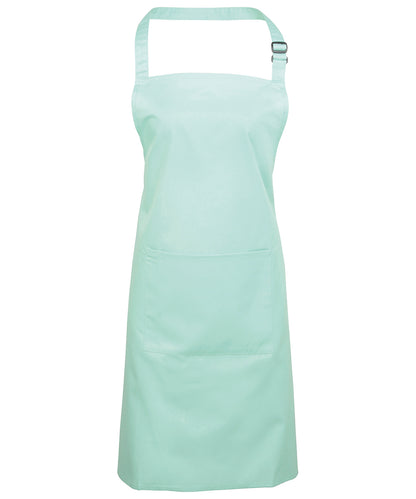 12 x Popular Bib Aprons with Pocket + Free Logo - Aqua One size - Customisable Bundle