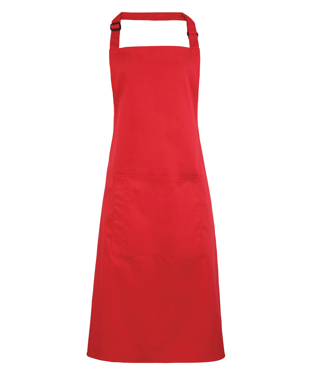 12 x Popular Bib Aprons with Pocket + Free Logo - Strawberry Red One size - Customisable Bundle